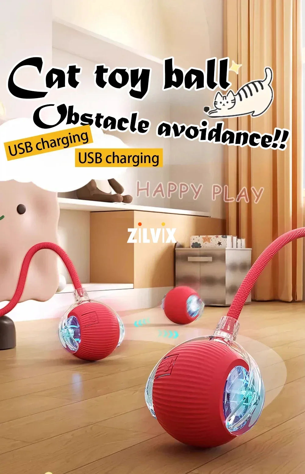interactive robotic pet ball toy